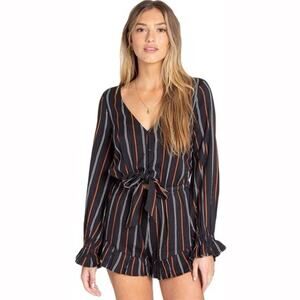 Billabong Black Striped Romper
